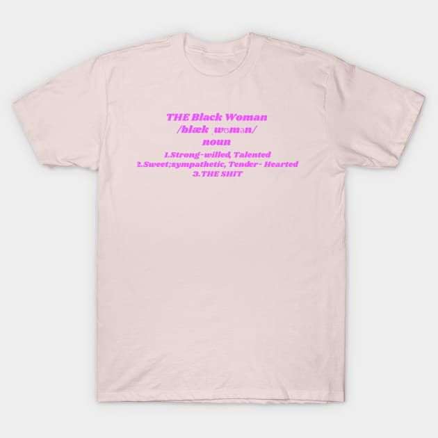 The Black woman line T-Shirt by Blackpositivity